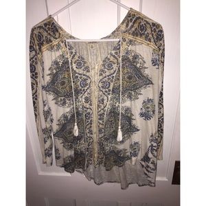 LUCKY BRAND 3/4 SLEEVE SHIRT